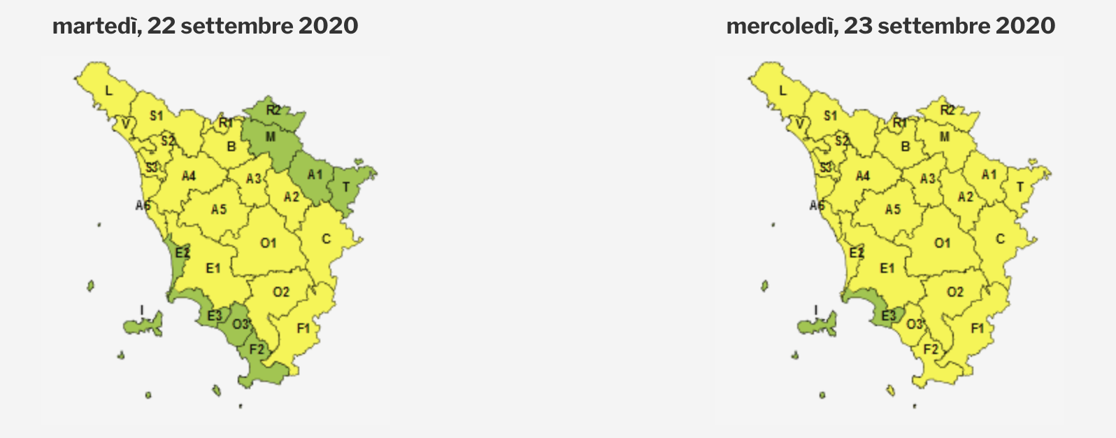 Allerta meteo Livorno: esteso codice giallo per temporali