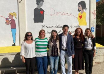 “Cultura del dono” presentato all’ITI Galilei il murales realizzato dai ragazzi