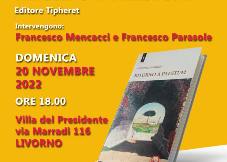 “Ritorno a Paestum”, il libro di Vincenzo Marino
