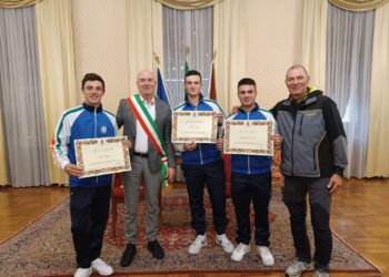 Ricevuti a Palazzo Comunale tre campioni del mondo di pesca da natante under 21