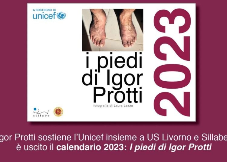 “I piedi di Igor Protti”, il calendario 2023 che sostiene l’Unicef
