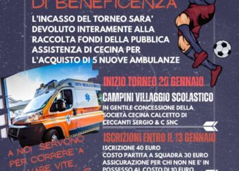 ‘Calcettiamo’: iscrizioni aperte per il torneo di beneficenza Uisp-Pubblica Assistenza Cecina