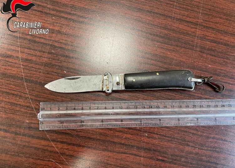 Coltello a serramanico sul furgone, denunciato 38enne