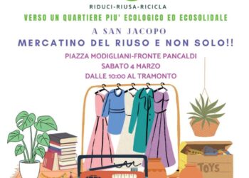 Mercatino del riuso: a San Jacopo sabato 4 marzo