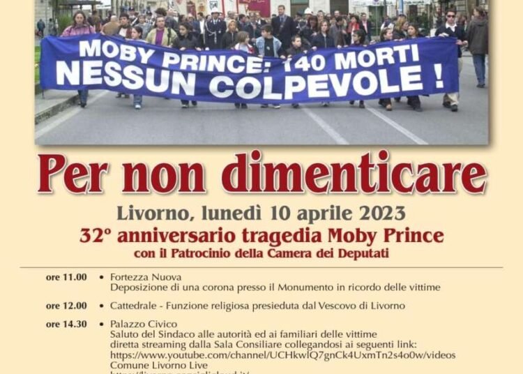 Moby Prince: ecco il programma del 32.mo anniversario della strage