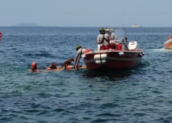 Recupero in mare dei VVF