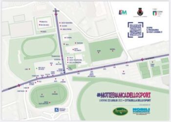 Mappa della notte bianca dello sport