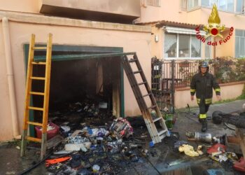 Incendio in via catalani