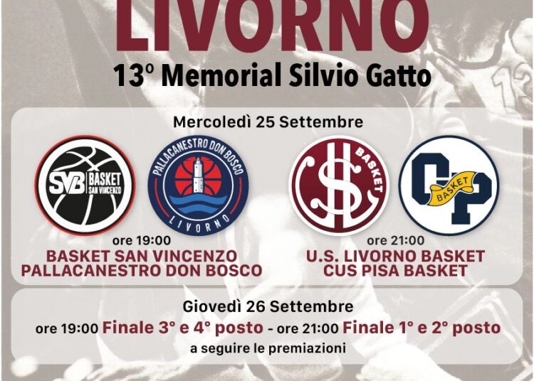 Basket: domani e mercoledì il XXIX Trofeo Città di Livorno – 13.mo Memorial Silvio Gatto. Ecco il programma
