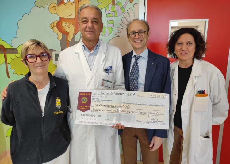 Fibrosi Cistica: 4500 euro dal Lions Club Livorno Host per attivare una borsa di studio
