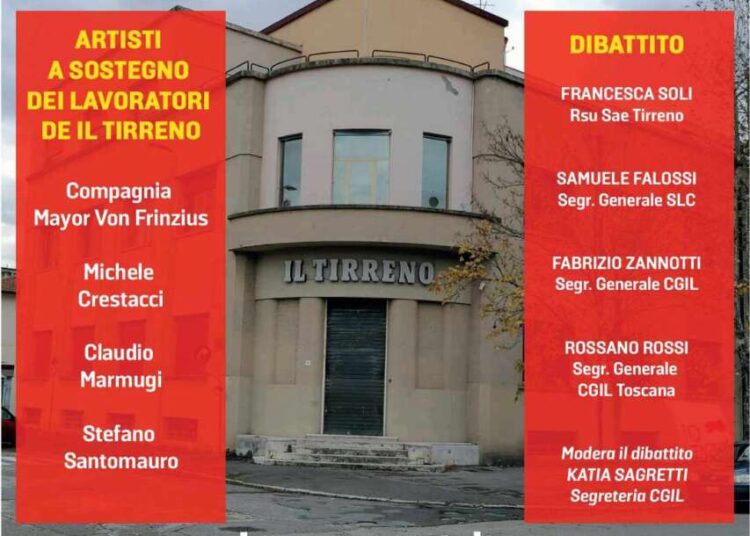 Il Tirreno non si tocca! Martedì 17 alle 21 al Teatro Goldoni, iniziativa a sostegno dei poligrafici
