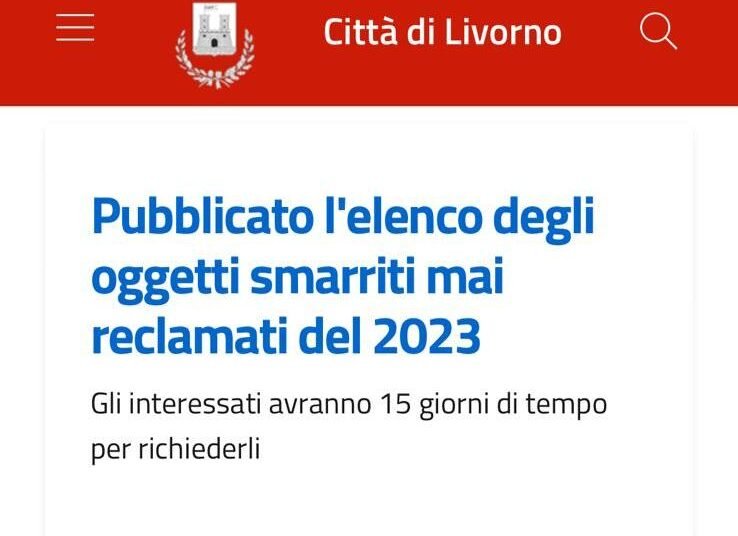 Oggetti smarriti