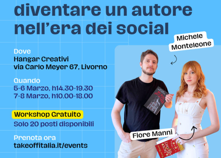 Hangar Creativi: dal 5 all’8 marzo workshop con Fiore Manni e Michele Monteleone