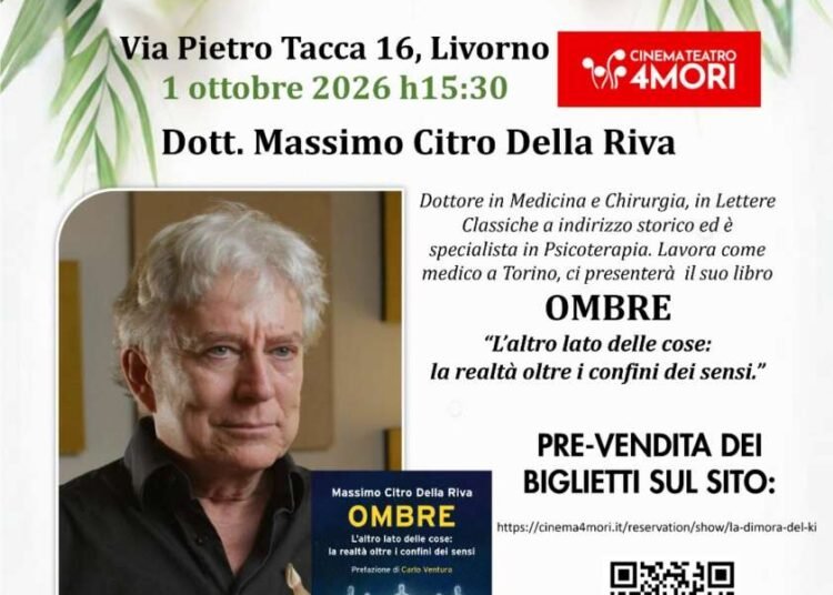 Teatro 4 Mori: giovedì 1 ottobre l’incontro con Citro Della Riva tra medicina, coscienza e realtà